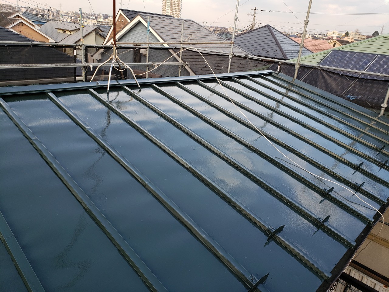 横浜市旭区の屋根、一部鉄部工事