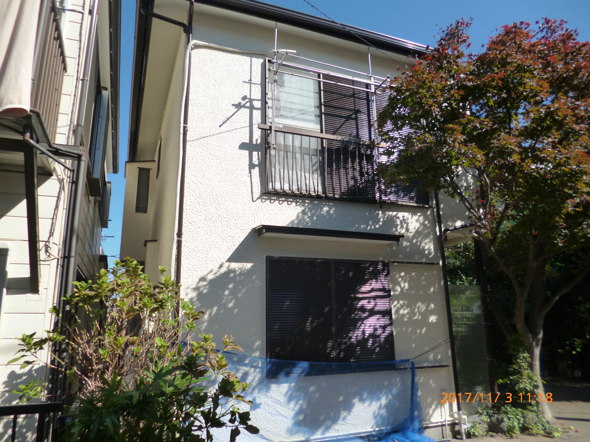 川崎市高津区の外壁塗装、屋根、付帯部、バルコニー床防水工事